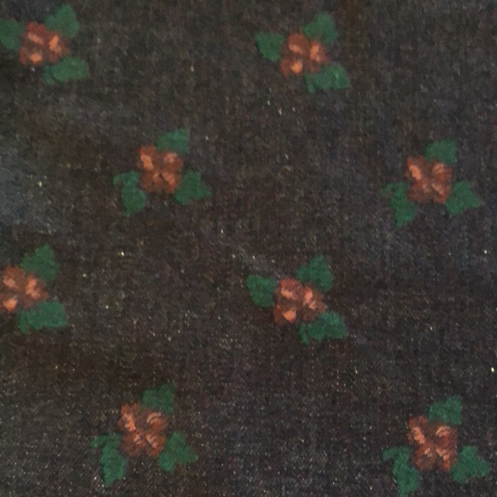 🌸CUTE FLORAL COTTON DENIM YARDAGE - Picture 3 of 5